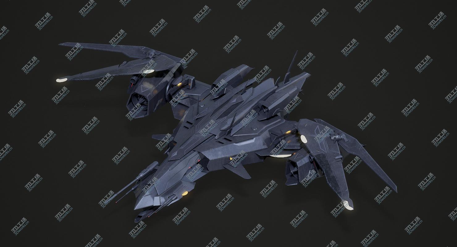 images/goods_img/202104092/3D model Sci-Fi Spaceship Fighter Rigged/3.jpg